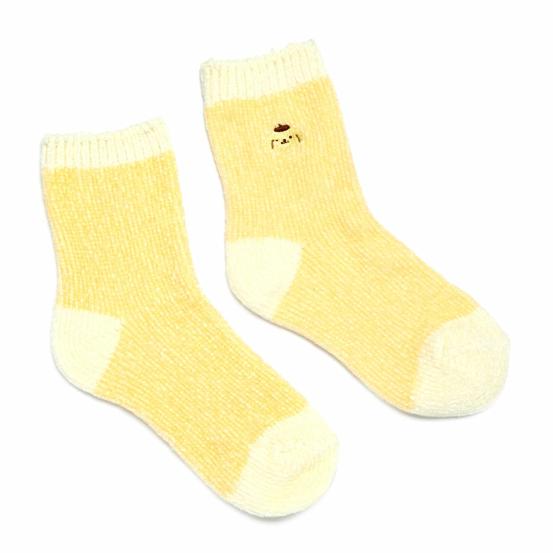 Japan Original Characters Pompompurin Embroidered Chenille Ankle Socks 6 Japan Original Characters Pompompurin Embroidered Chenille Ankle Socks