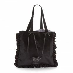 Japan Original Kuromi Velvet Tote Bag (Midnight MeloKuro)