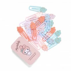 Japan Original My Melody Paperclips With Storage Tin (Smokey Colors Series)