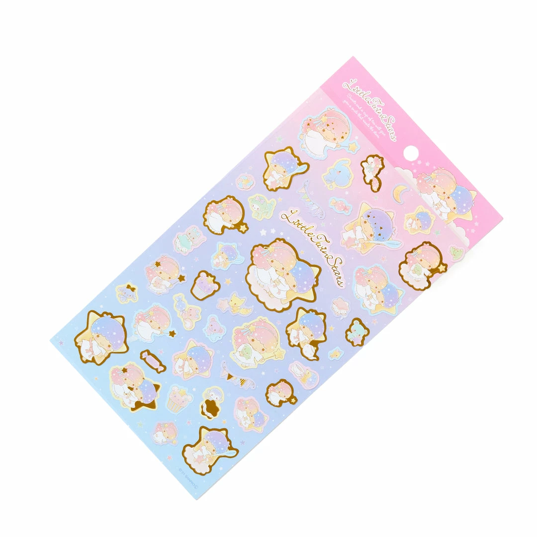 Sanrio Original LittleTwinStars Gold Accent Sticker Sheet 3 Sanrio Original LittleTwinStars Gold Accent Sticker Sheet