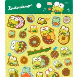 Sanrio Original New Keroppi Gold Accent Sticker Sheet 7 Sanrio Original New Keroppi Gold Accent Sticker Sheet
