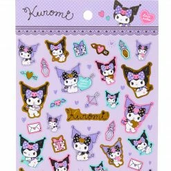 Sanrio Original New Kuromi Gold Accent Sticker Sheet