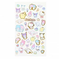 Sanrio Original Sanrio Characters Gold Accent Sticker Sheet New