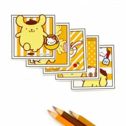 HUNET USA Pompompurin Photo Big Sticker Pack Characters 7 HUNET USA Pompompurin Photo Big Sticker Pack Characters