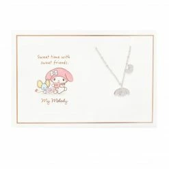 Global License Characters My Melody Silver Embossed Charm Necklace