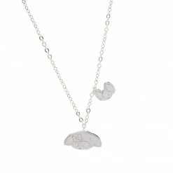 Global License Characters My Melody Silver Embossed Charm Necklace
