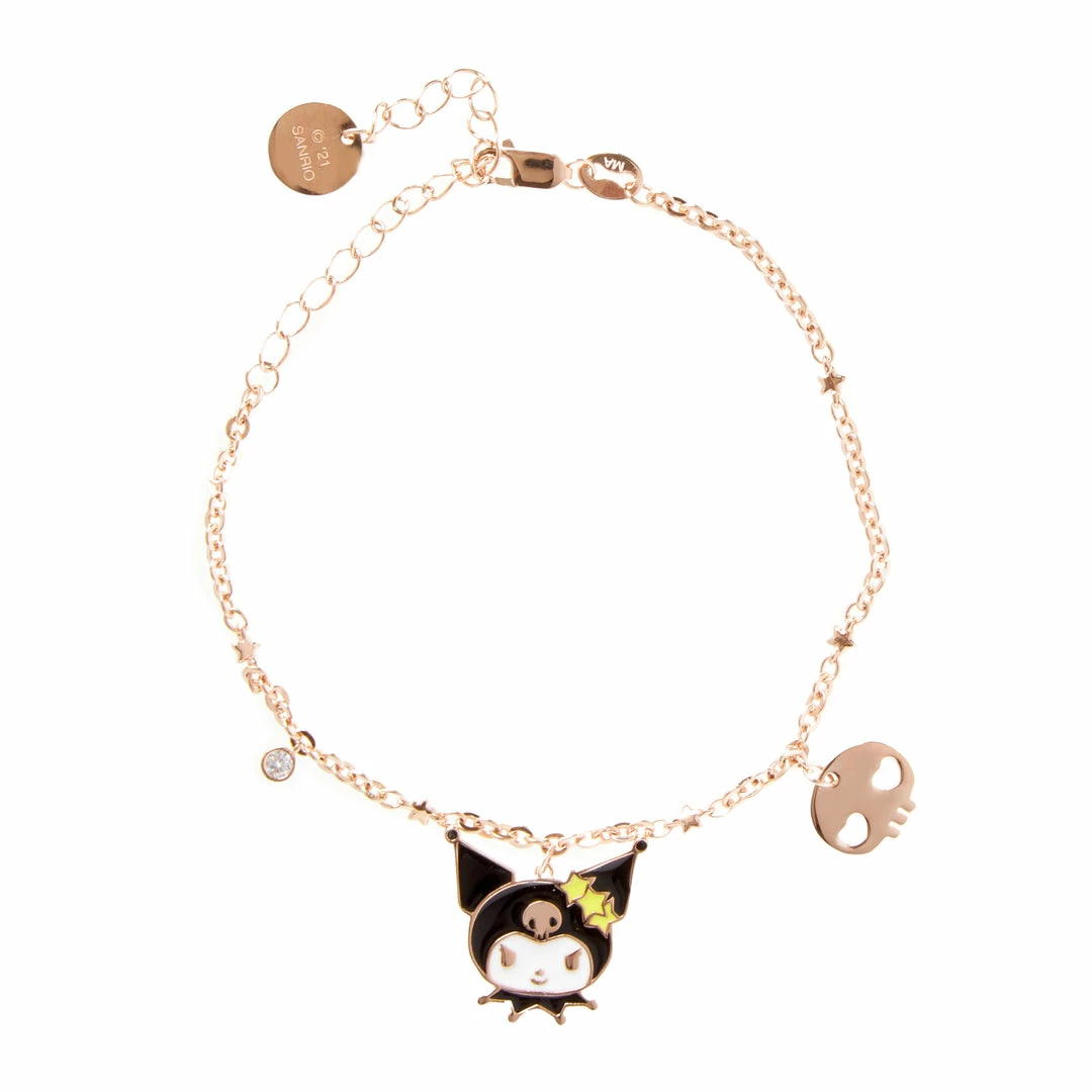 Global License Kuromi Gold Enamel Charm Bracelet 3 Global License Kuromi Gold Enamel Charm Bracelet