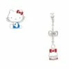 Global License Hello Kitty "Cake" Silver Earrings (Set Of 2) 2 Global License Hello Kitty "Cake" Silver Earrings (Set Of 2)