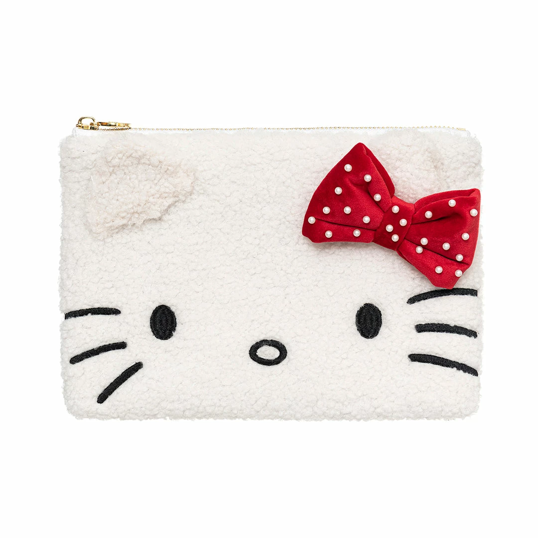 Characters Hello Kitty X Stoney Clover Lane Holiday Cozy Flat Pouch 4 Characters Hello Kitty X Stoney Clover Lane Holiday Cozy Flat Pouch