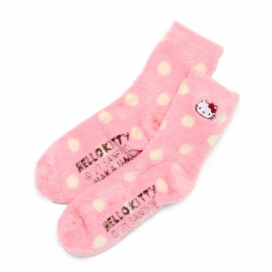 NAKAJIMA CORPORATION Hello Kitty Fuzzy Polka-dot Socks 3 NAKAJIMA CORPORATION Hello Kitty Fuzzy Polka-dot Socks