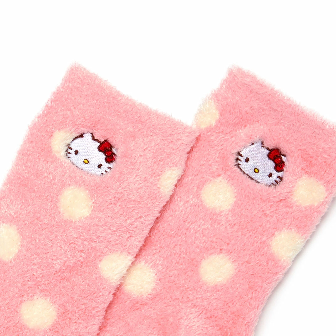 NAKAJIMA CORPORATION Hello Kitty Fuzzy Polka-dot Socks 4 NAKAJIMA CORPORATION Hello Kitty Fuzzy Polka-dot Socks