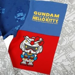 BIOWORLD Hello Kitty X Gundam Colorblock Hoodie