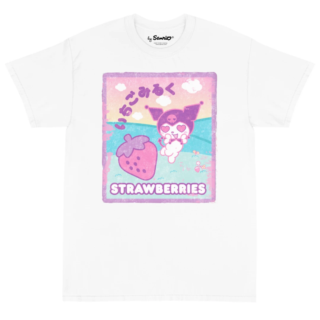 Printful Kuromi Strawberry Milk Tee 3 Printful Kuromi Strawberry Milk Tee