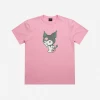BIOWORLD Kuromi X Dumbgood Glitter Print Pink Tee
