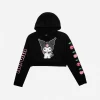 BIOWORLD Kuromi X Dumbgood Cherries Crop Hoodie