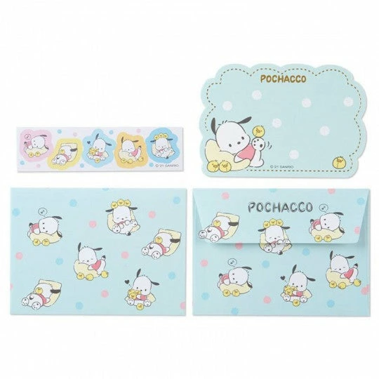 Japan Original Pochacco Gilded Message Card Set 4 Japan Original Pochacco Gilded Message Card Set