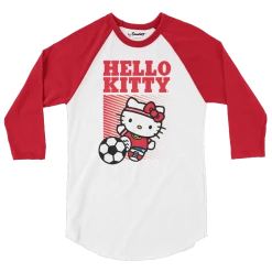 Printful Characters Hello Kitty Soccer Raglan
