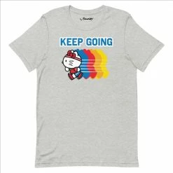 Printful Hello Kitty Keep Going T-Shirt (Athletic Heather) Characters